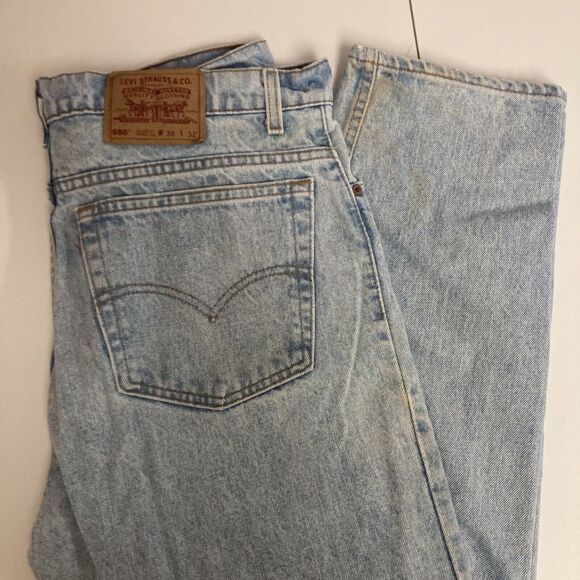 Levi's Other - Vintage Levi's 550 Made in USA 1994 38x32 Tapered Leg Relaxed Fit Light Wash 90s